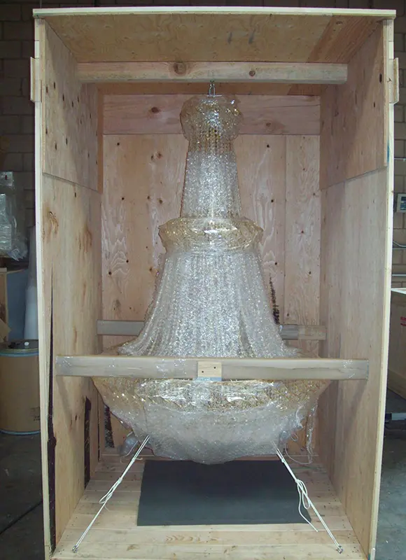 Chandelier Crating & Shipping for Homeowner in Newport Beach