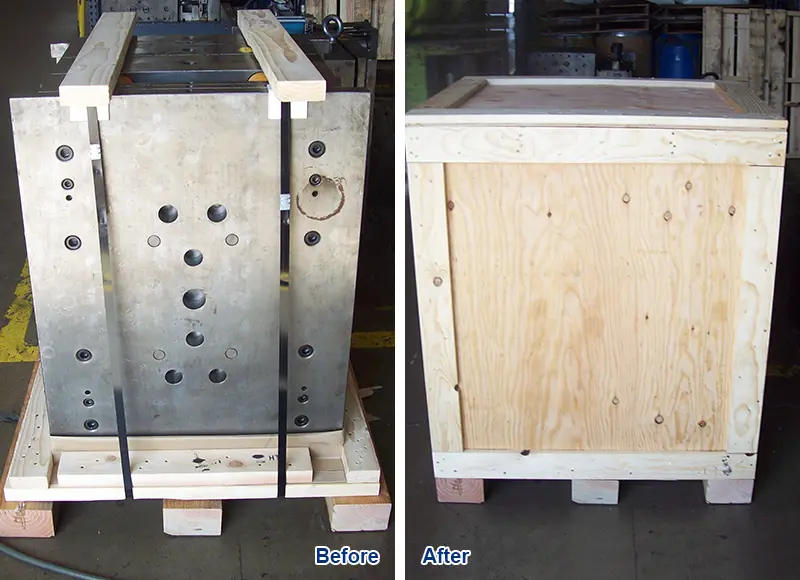 Before & After Wooden Box Crating & Packaging