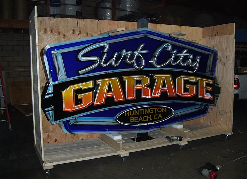 Sign Packaged & Shipped in Huntington Beach, CA