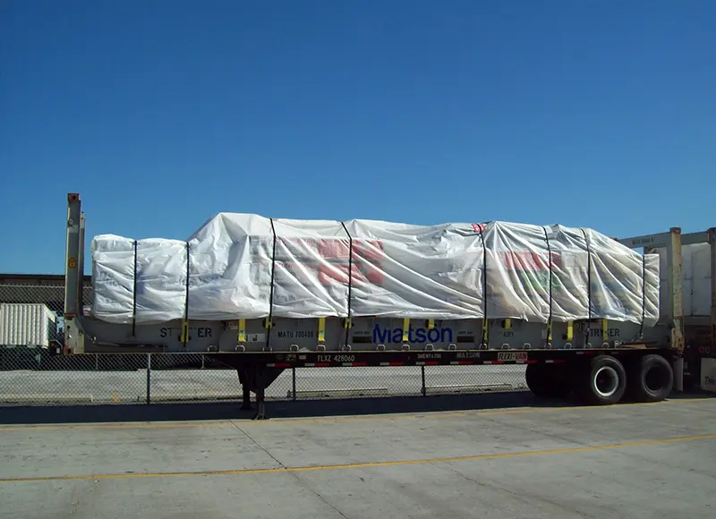 Wrapped & Banded Flat Rack Long Beach, CA