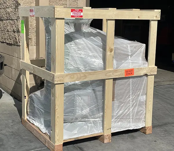 Solid, Open-Sided Crates for Norco, California