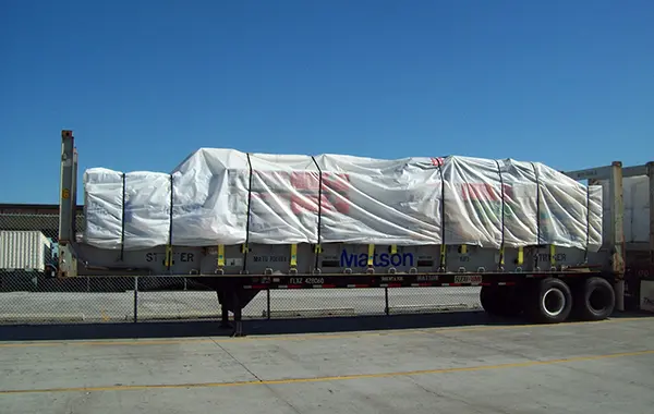 Flat Rack Wrapping, Strapping & Container Blocking